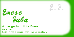 emese huba business card